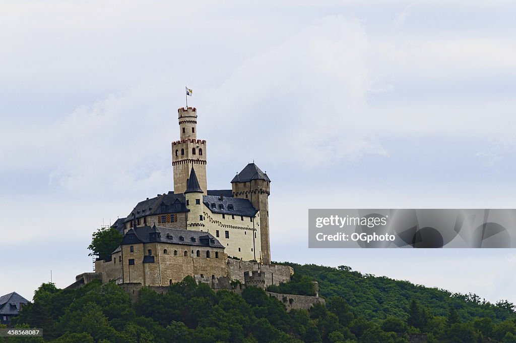 Marksburg castelo em Braubach, Alemanha