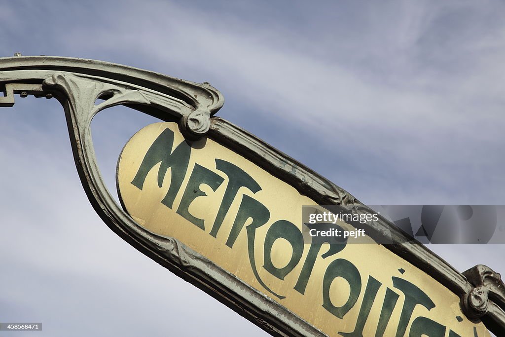 Art Nouveau metro sign, Paris