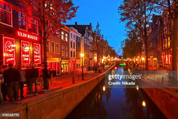 red light district, amsterdam - amsterdam stock pictures, royalty-free photos & images