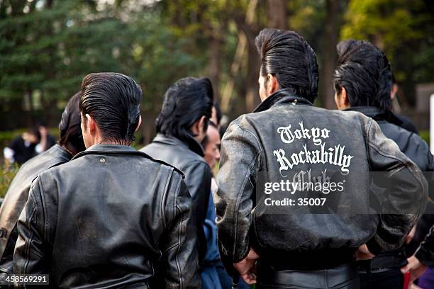 japanese rockabilly group - 50s rockabilly men stock pictures, royalty-free photos & images