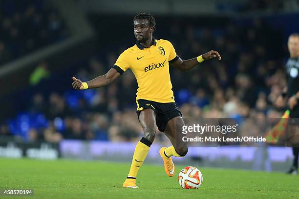 Pape N'Diaye Souare of Lille in action during the UEFA Europa League Group H match between Everton and LOSC Lille at Goodison Park on November 6,...
