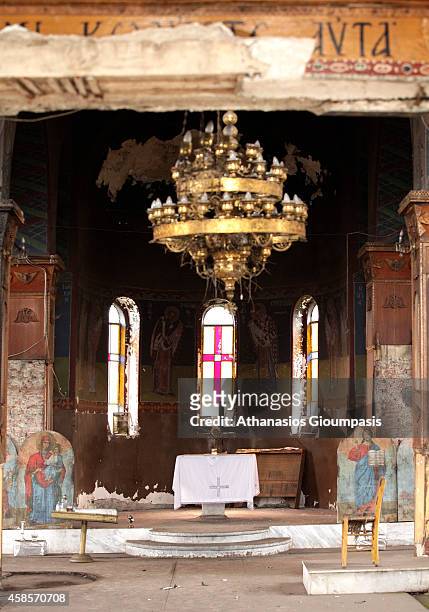 Abandoned church dedicated to the Virgin Mary in Haravgi village is the only building accepts people and Easter operated on January 21, 2011 in...
