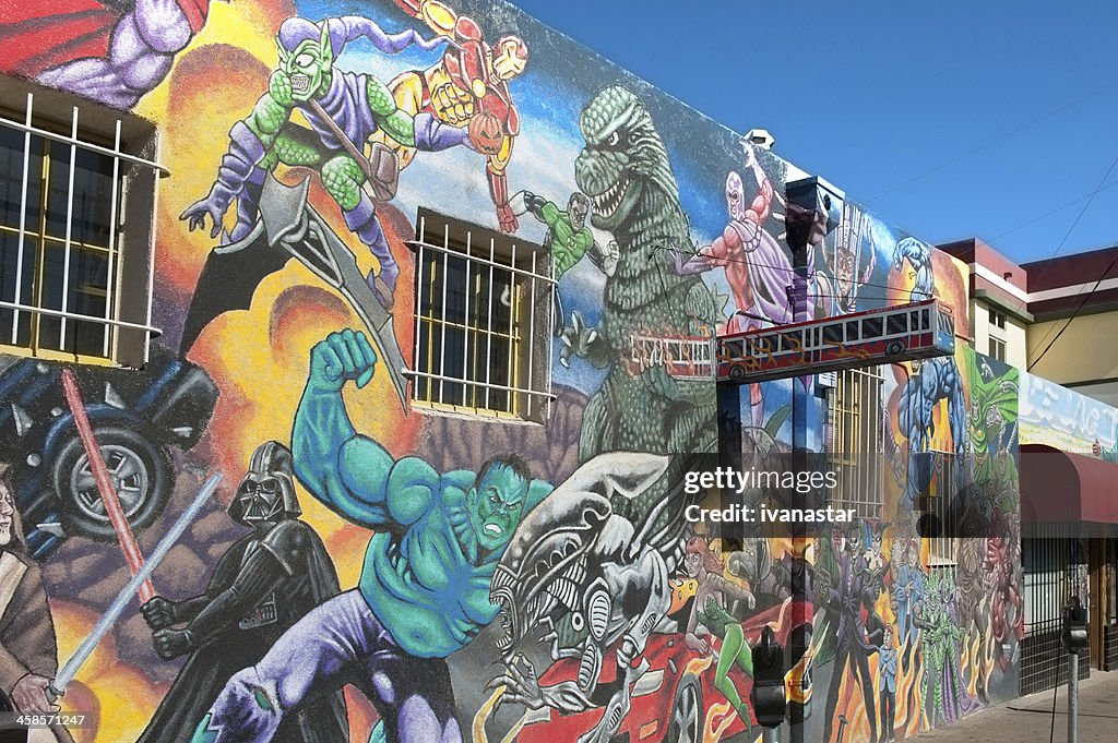 Super Heros Street Mural