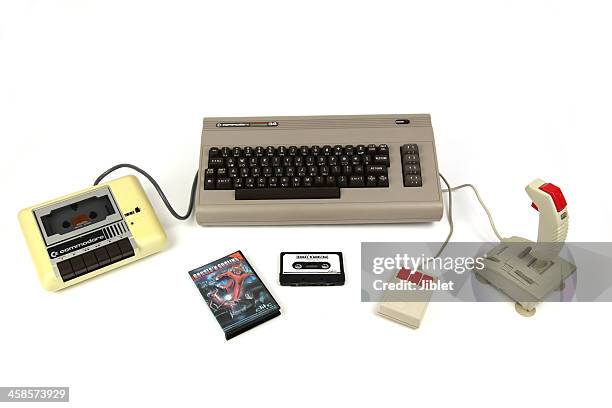 commodore 64 complete home setup. - commodore 64 stock pictures, royalty-free photos & images