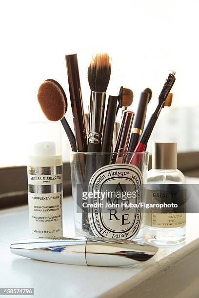 Founder of Into the Gloss, Emily Weiss's beauty essentials are photographed for Madame Figaro on January 24, 2014 in New York City. PUBLISHED IMAGE....
