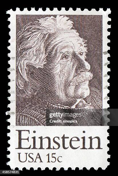 albert einstein stamp - albert einstein photo stockfoto's en -beelden