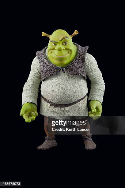 shrek juguete - ogre fictional character fotografías e imágenes de stock