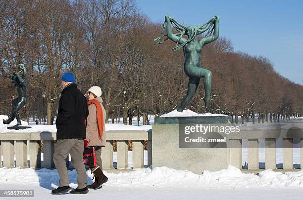 vigeland park - vigeland sculpture park stock pictures, royalty-free photos & images