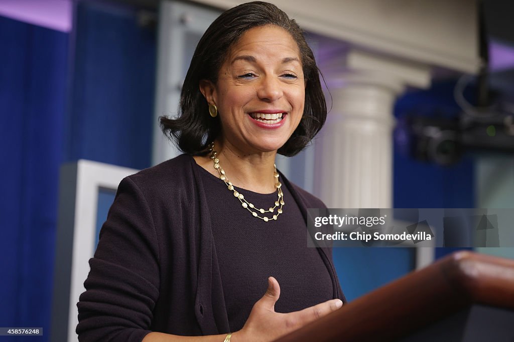 Susan Rice Pics White House National Security Advisor Susan Rice talks to reporters ...