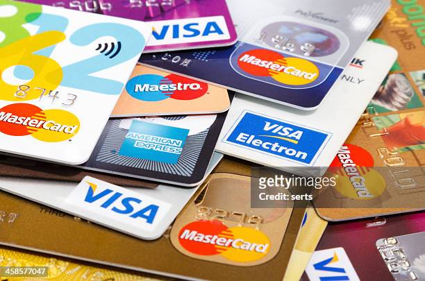 major credit cards xxl - credit card and stapel stockfoto's en -beelden