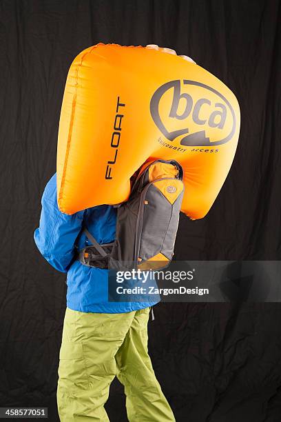backcountry access avalanche backpack - airbag stock pictures, royalty-free photos & images