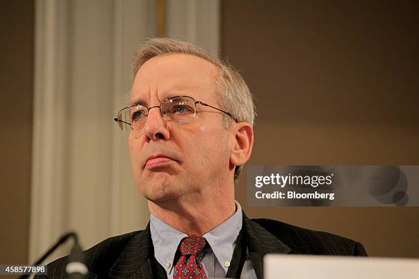 William Dudley, president and chief executive officer Federal Reserve Bank of New York, speaks at the International Symposium of the Bank of France...