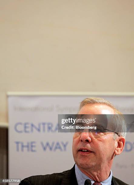 William Dudley, president and chief executive officer Federal Reserve Bank of New York, speaks at the International Symposium of the Bank of France...