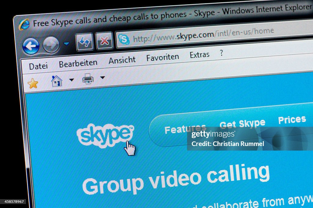 Skype-Makro Schuss von real-Bildschirm