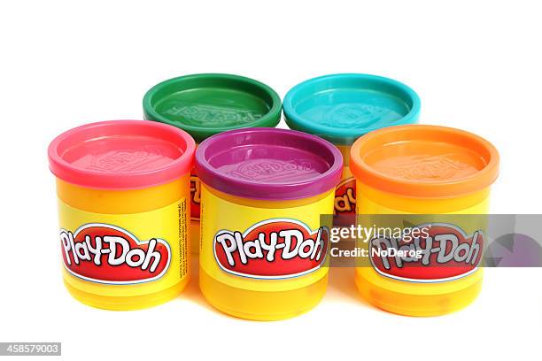 play doh modeling clay - child's play clay stock pictures, royalty-free photos & images