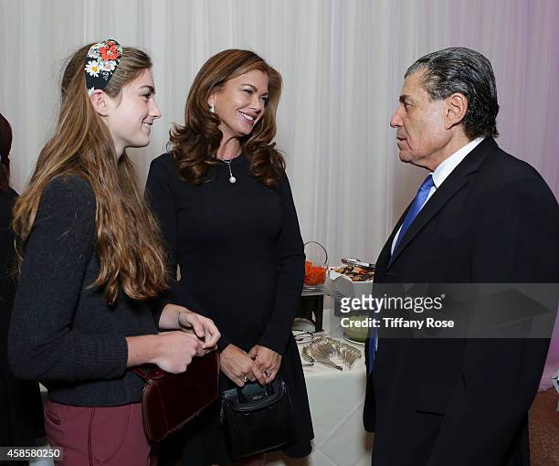 Lily Olsen, model Kathy Ireland and gala co-chair Haim Saban attend the Friends Of The Israel Defense Forces 2014 Western Region Gala at The Beverly...
