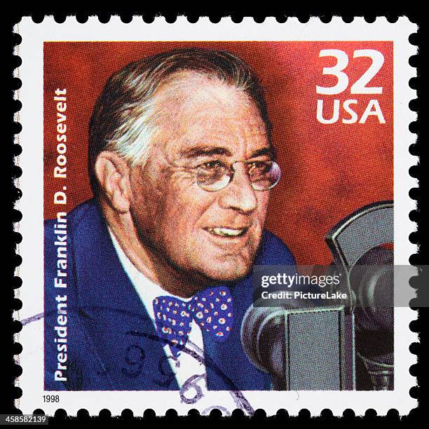 usa franklin d. roosevelt (fdr) sello postal - roosevelt fotografías e imágenes de stock