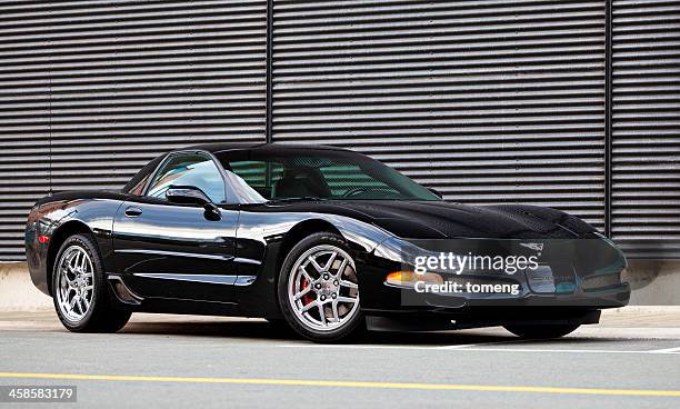 the 2003 chevrolet corvette z06 - chevrolet corvette stock pictures, royalty-free photos & images