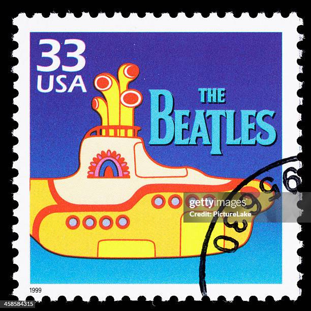 usa los beatles sello postal - yellow submarine beatles fotografías e imágenes de stock