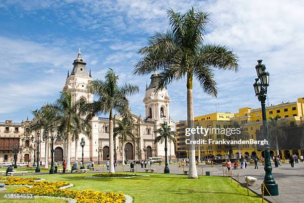 main square - lima perú stock pictures, royalty-free photos & images