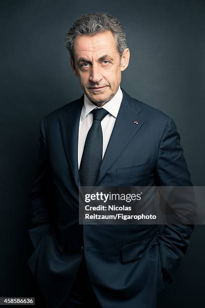 Former French president, Nicolas Sarkozy is photographed for Le Figaro Magazine on September 20, 2014 in Paris, France. CREDIT MUST READ: Nicolas...