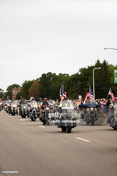 patriot guard riders - vertical - motorbike flag stock pictures, royalty-free photos & images