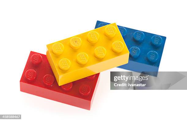 lego-block-bausteinen spielen - lego macro stock-fotos und bilder