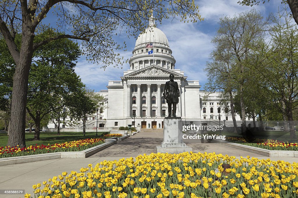 State Capitol Dome of Madison Wisconsin in Spring