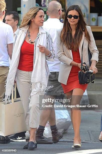 Nina Dobrev and her mom, Michaela Constantine are seen on May 12, 2012 in New York City.