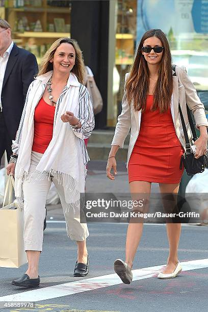 Nina Dobrev and her mom, Michaela Constantine are seen on May 12, 2012 in New York City.