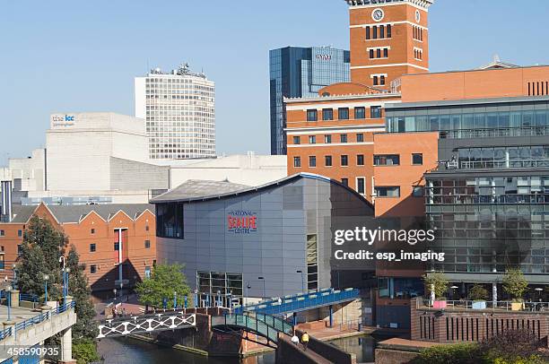 national sea life centre and central city buildings in birmingham - sea life birmingham stock pictures, royalty-free photos & images