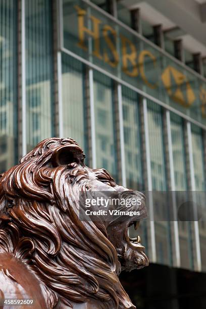 headquarter of hsbc in hong kong - hsbc stock pictures, royalty-free photos & images