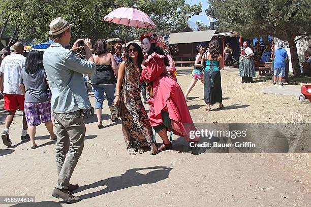 Vanessa Hudgens and Austin Butler are seen at Renaissance Pleasure Faire on May 20, 2012 in Los Angeles, California.