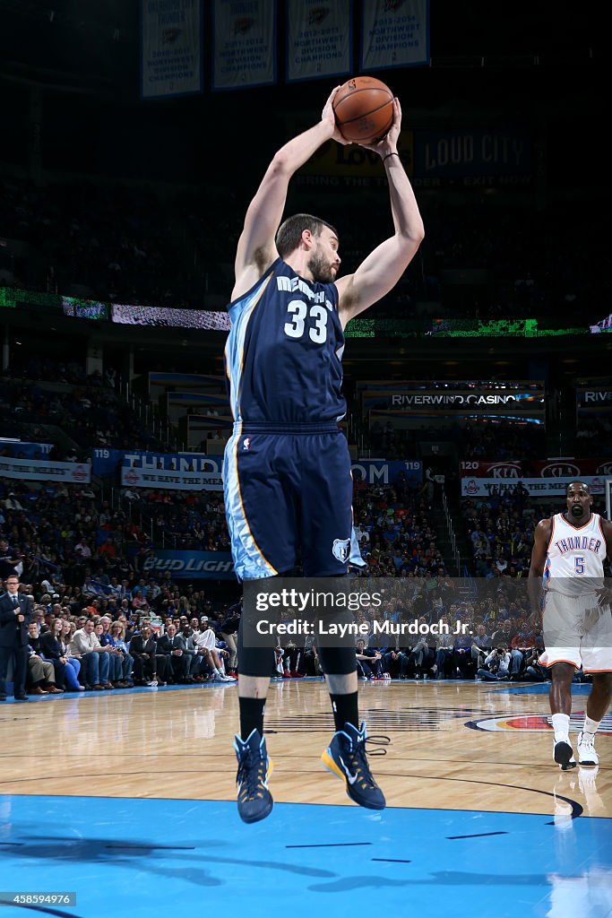 Memphis Grizzlies v Oklahoma City Thunder