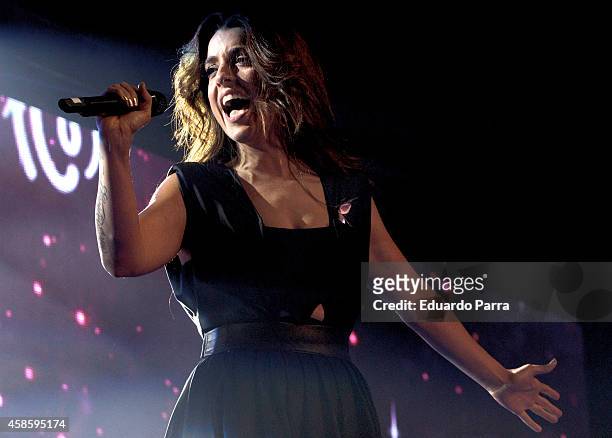 Singer Ruth Lorenzo performs at the 'Cadena 100 Por Ellas' concert gala at Barclaycard Center on November 7, 2014 in Madrid, Spain.