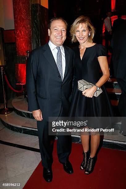 Maurizio Borletti and Grace Borletti attend the French-American Foundation Gala Dinner at Salle Wagram on November 7, 2014 in Paris, France.