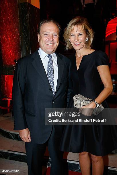 Maurizio Borletti and Grace Borletti attend the French-American Foundation Gala Dinner at Salle Wagram on November 7, 2014 in Paris, France.