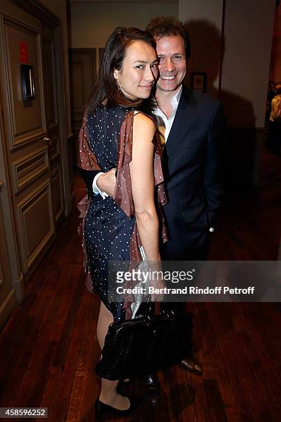 Guillaume Debre and his wife attend the French-American Foundation Gala Dinner at Salle Wagram on November 7, 2014 in Paris, France.