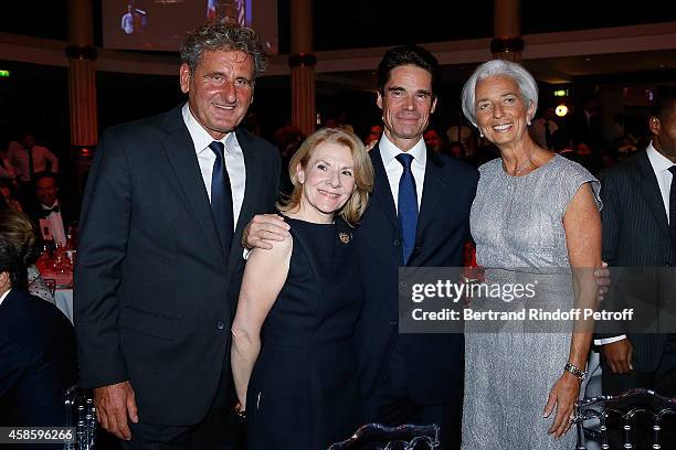 Xavier Giocanti, Versailles castle President Catherine Pegard, Jean Pascal Tranie and FMI Chief Executive Officer Christine Lagarde and Xavier...