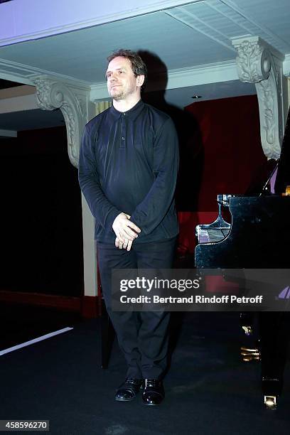 Pianist Karol Beffa performs during the French-American Foundation Gala Dinner at Salle Wagram on November 7, 2014 in Paris, France.