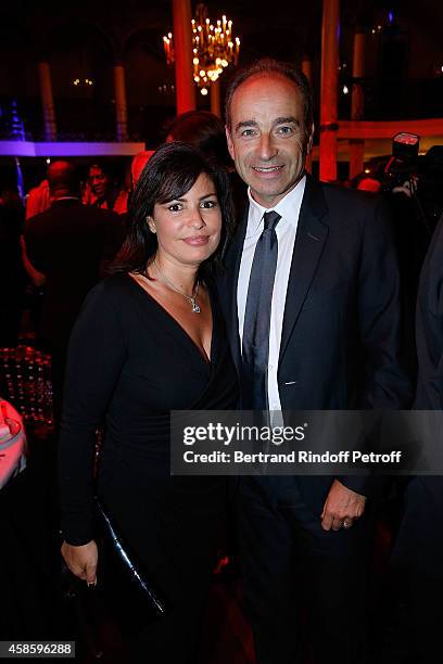 Jean-Francois Cope and his wife Nadia attend the French-American Foundation Gala Dinner at Salle Wagram on November 7, 2014 in Paris, France.