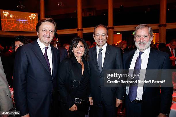 President of the French-American Foundation Jean Luc Allavena, Nadia Cope, Jean Francois Cope and Allan M. Chapin attends the French-American...