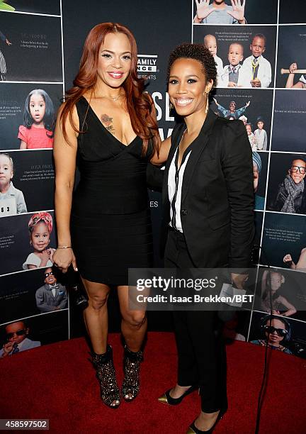 Singer Faith Evans and photographer Eunique Jones attend the 2014 Soul Train Music Awards at the Orleans Arena on November 7, 2014 in Las Vegas,...