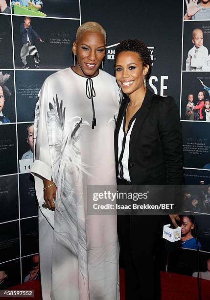 Singer Liv Warfield and photographer Eunique Jones attend the 2014 Soul Train Music Awards at the Orleans Arena on November 7, 2014 in Las Vegas,...