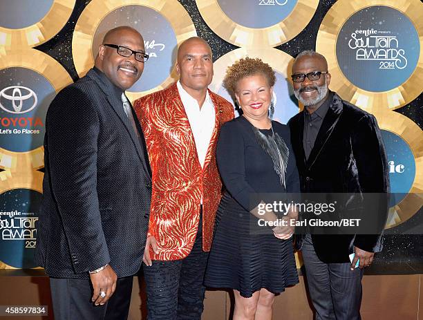 Singer Marvin Winans of 3 Winans Brothers, Paxton Baker, Executive Vice President and General Manager of Centric; Debra Lee, Chairman and CEO of BET...