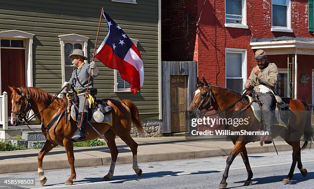 american civil war confederate cavalry - cavalry bildbanksfoton och bilder