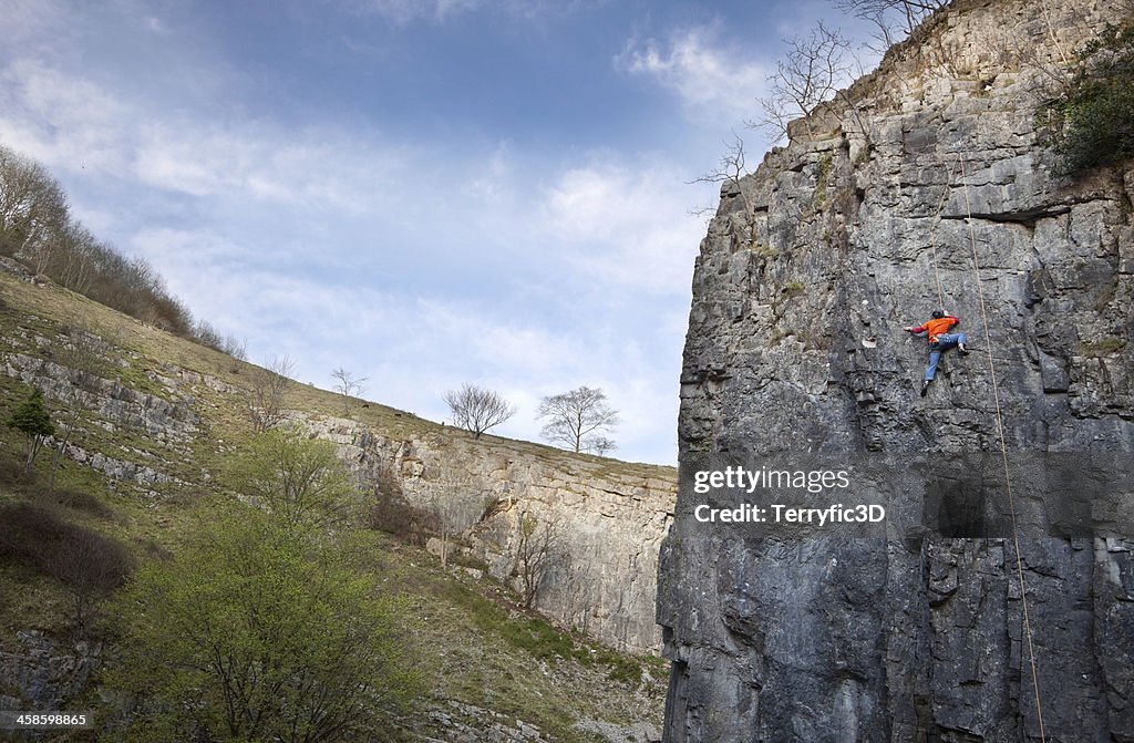 Rock Climber in Cheddar, UK