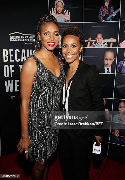 Rapper MC Lyte and photographer Eunique Jones attend the 2014 Soul Train Music Awards at the Orleans Arena on November 7, 2014 in Las Vegas, Nevada.