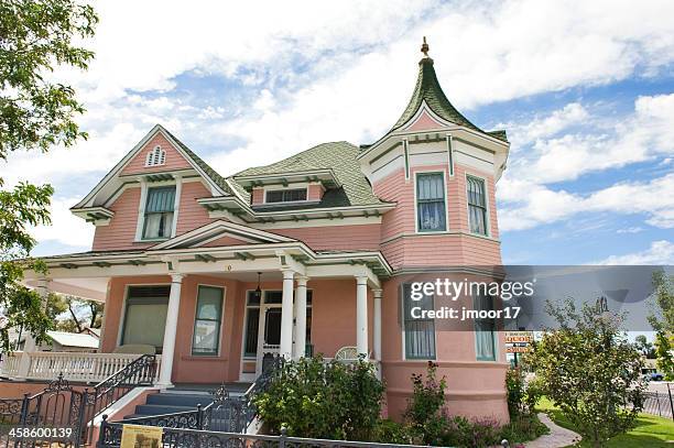 historic mansion and cottage hospital - nevada house stock pictures, royalty-free photos & images