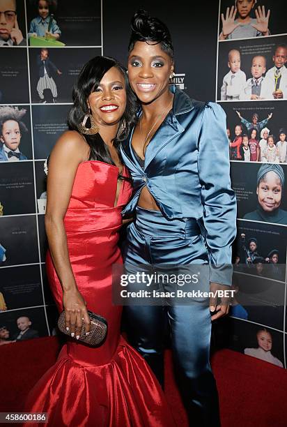 Singers Kima and Pam of Total attend the 2014 Soul Train Music Awards at the Orleans Arena on November 7, 2014 in Las Vegas, Nevada.